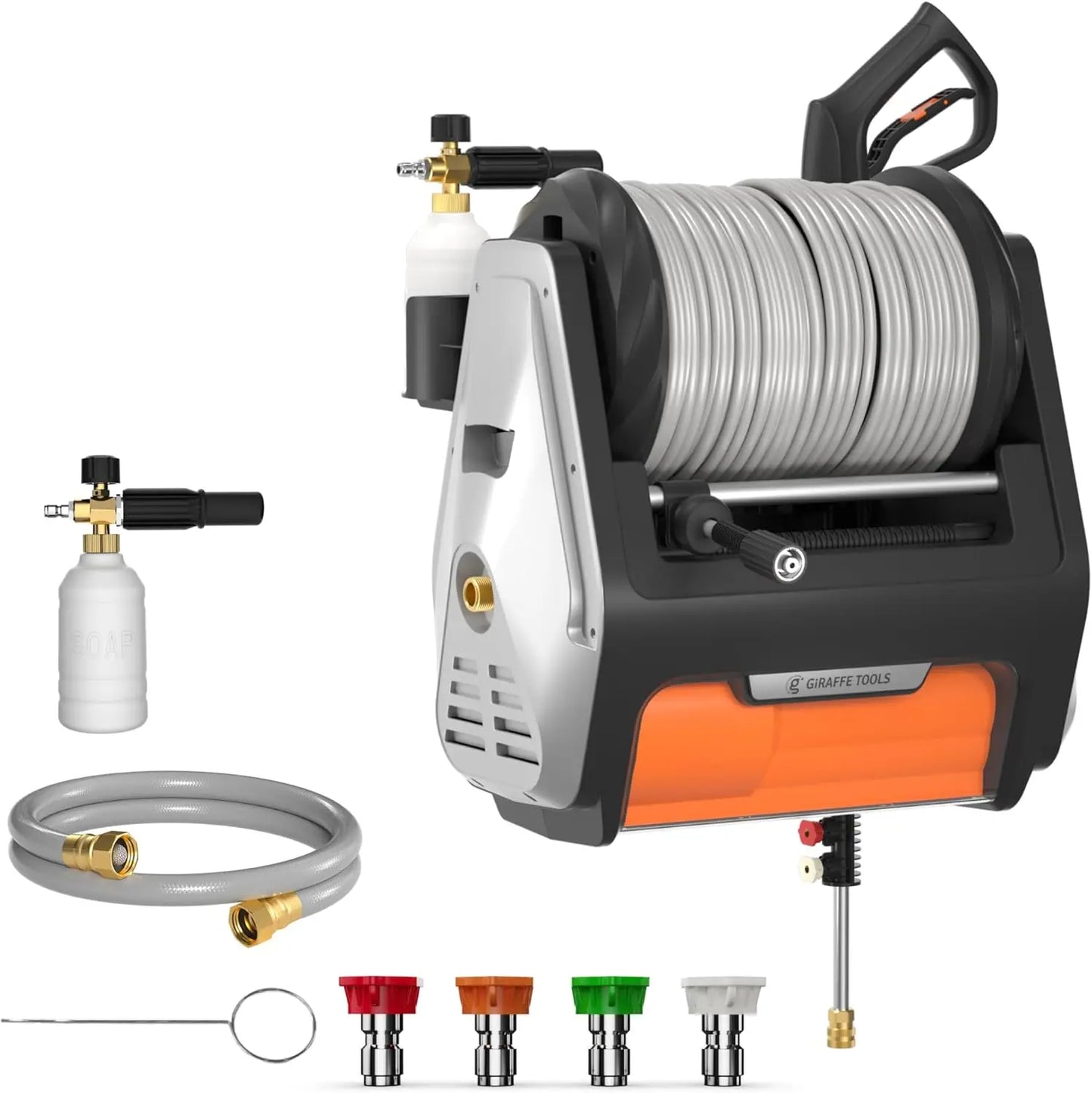 Electric Wall Mounted Power Washer with 100FT Reel