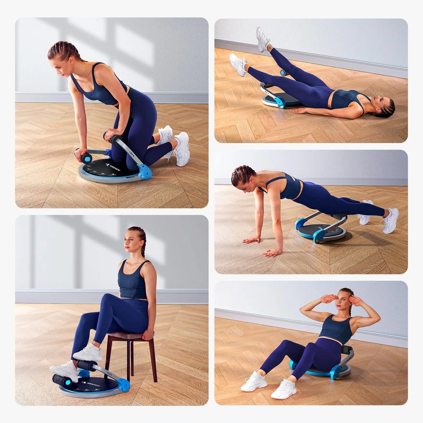 AB Workout Equipment w/Adjustable Resistance