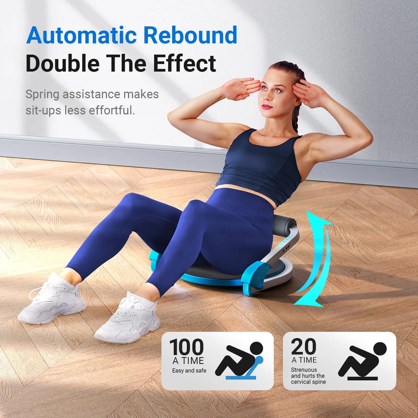 AB Workout Equipment w/Adjustable Resistance