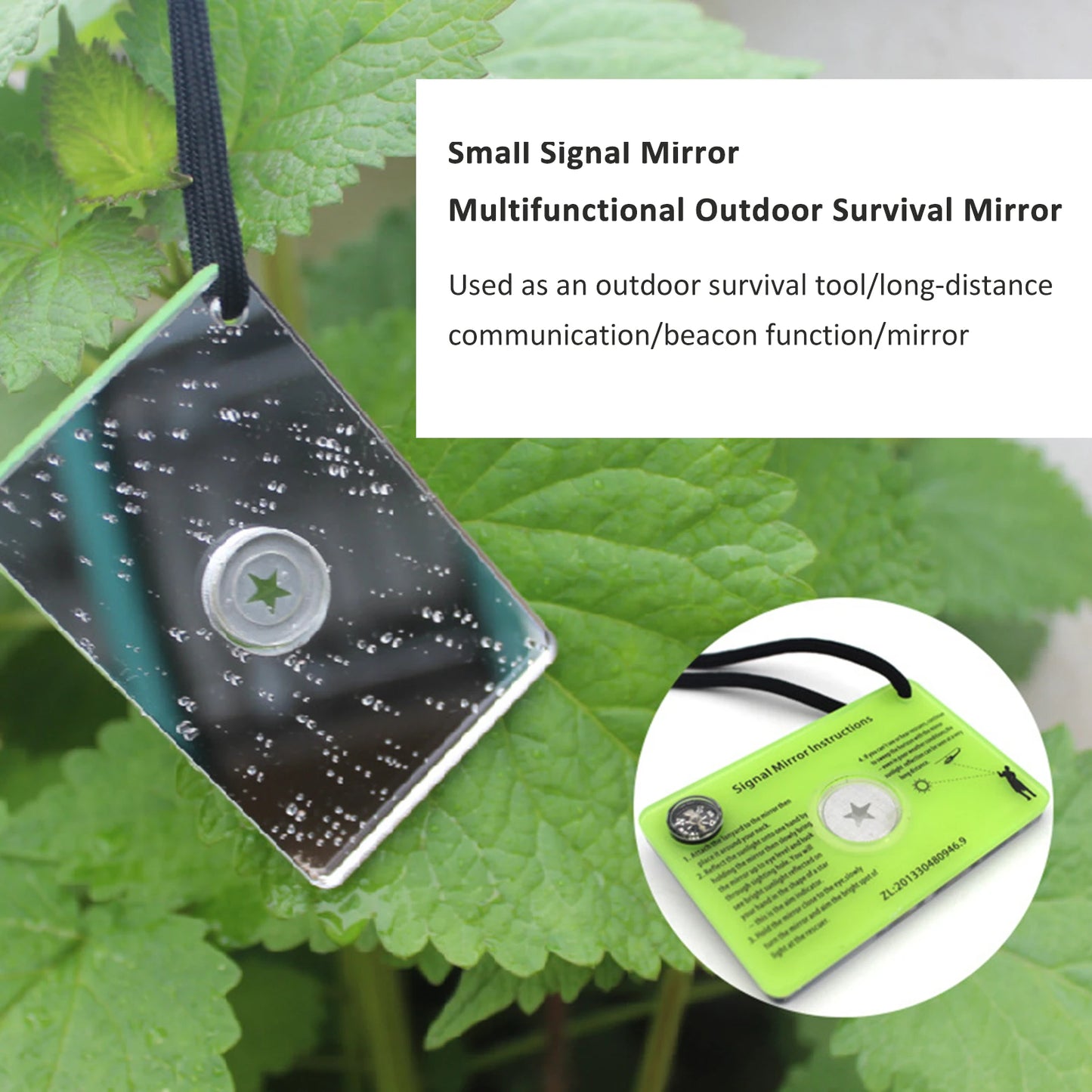 Multifunctional Survival Emergency Rescue Signal Mirror