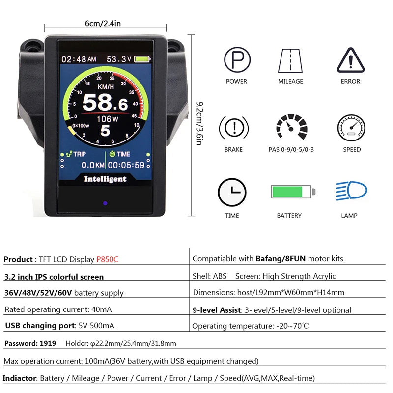 Electric Bicycle Speedometer