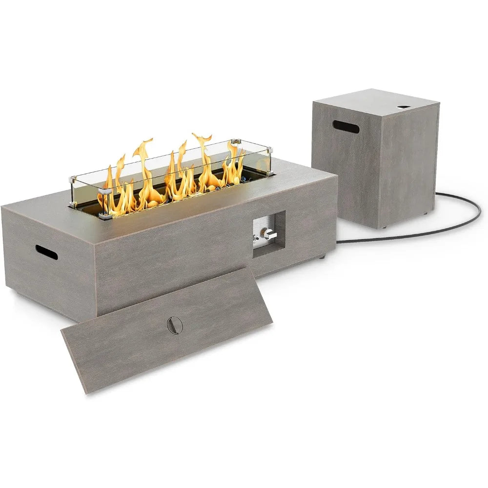 42″Rectangular Gas Firepit Table