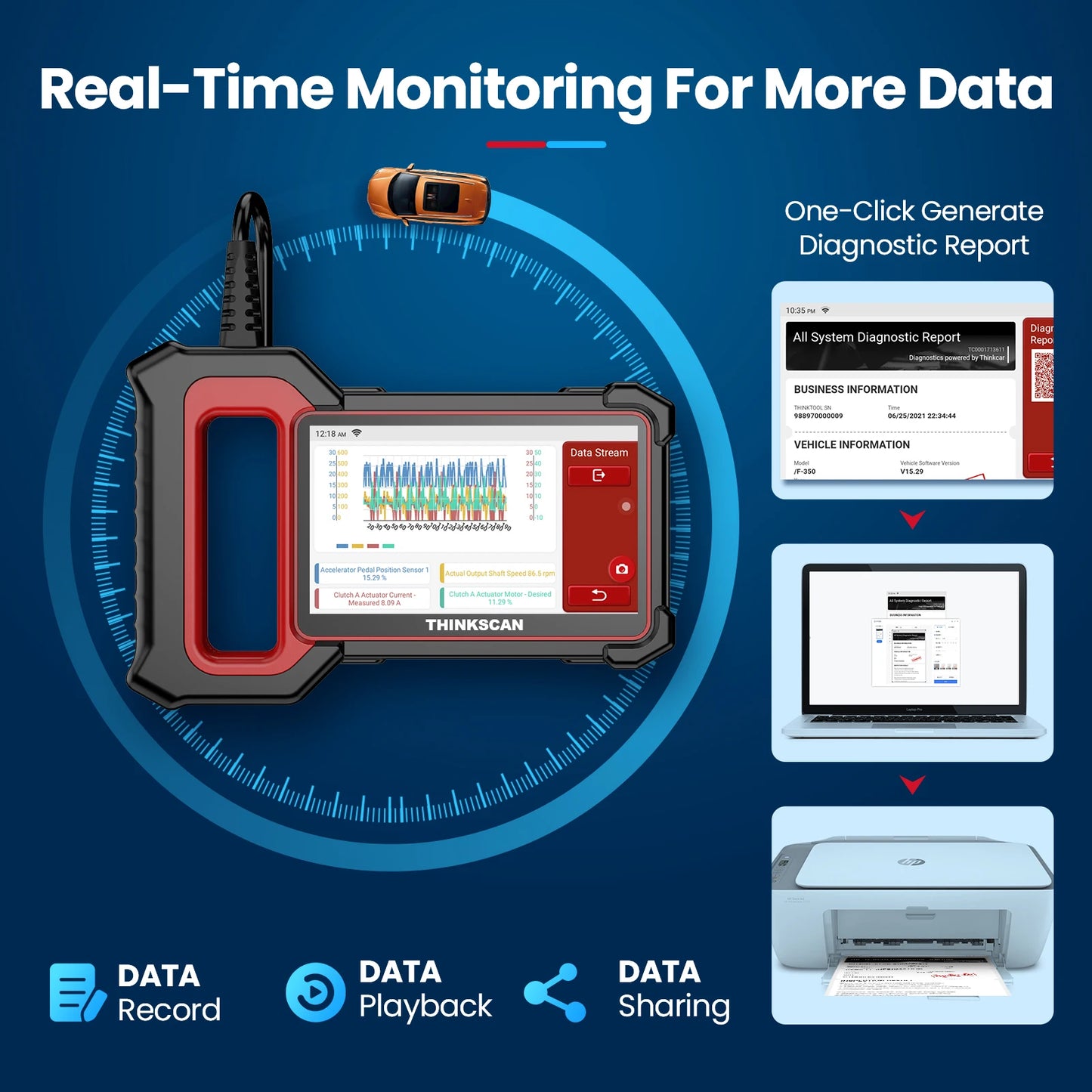 OBDII Automotive Scanner Bluetooth Diagnostic Tool