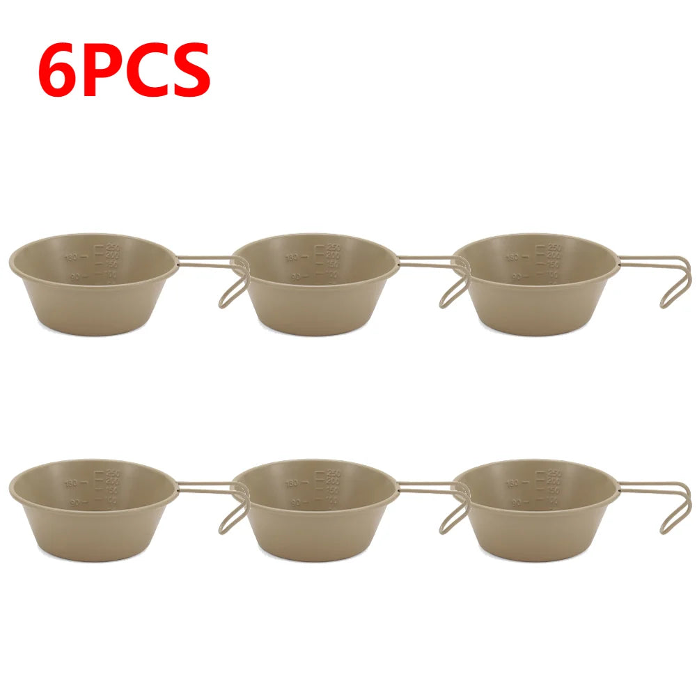 10-1pcs 300ML Camping Bowl With Handle