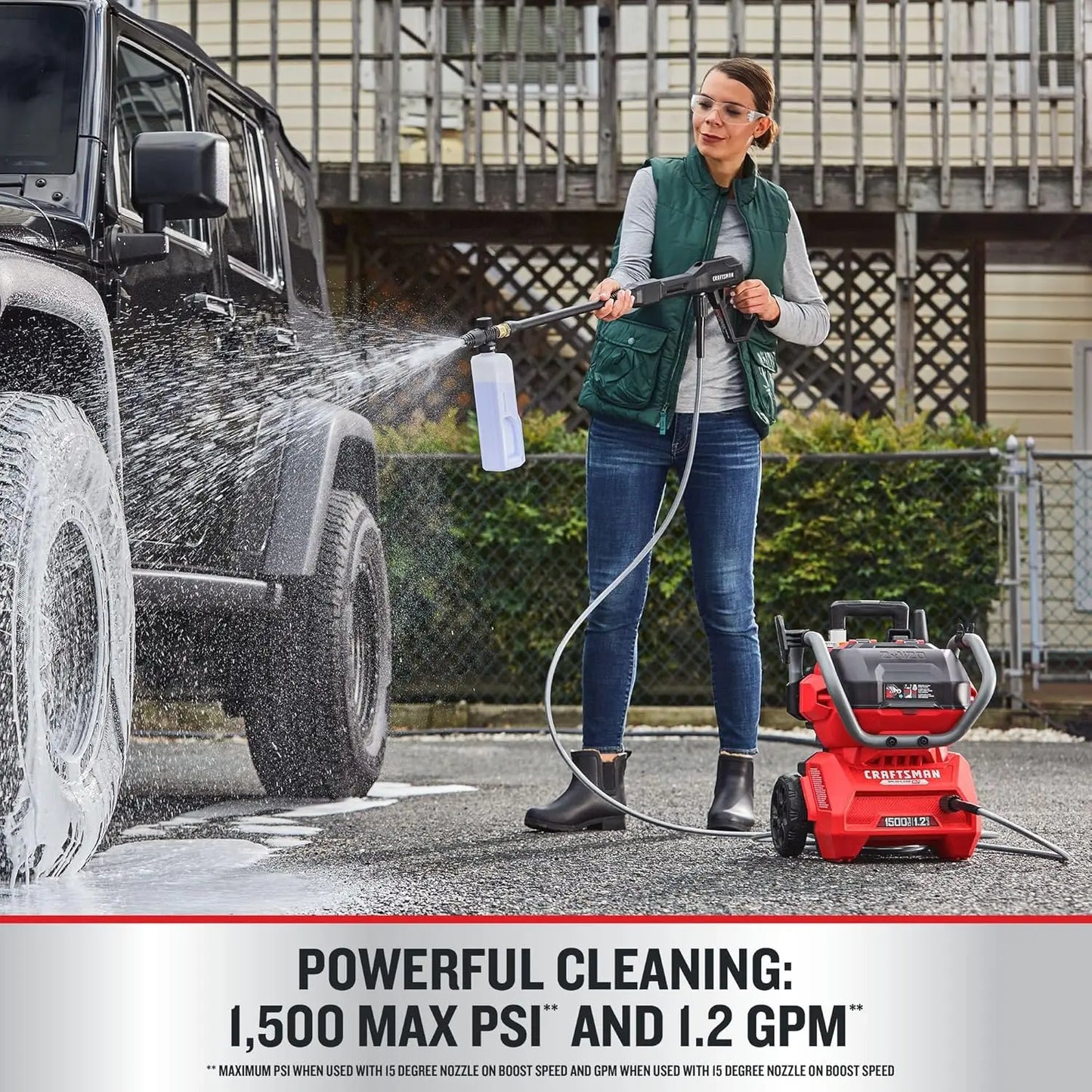 Cordless Pressure Washer, 1500 Max PSI