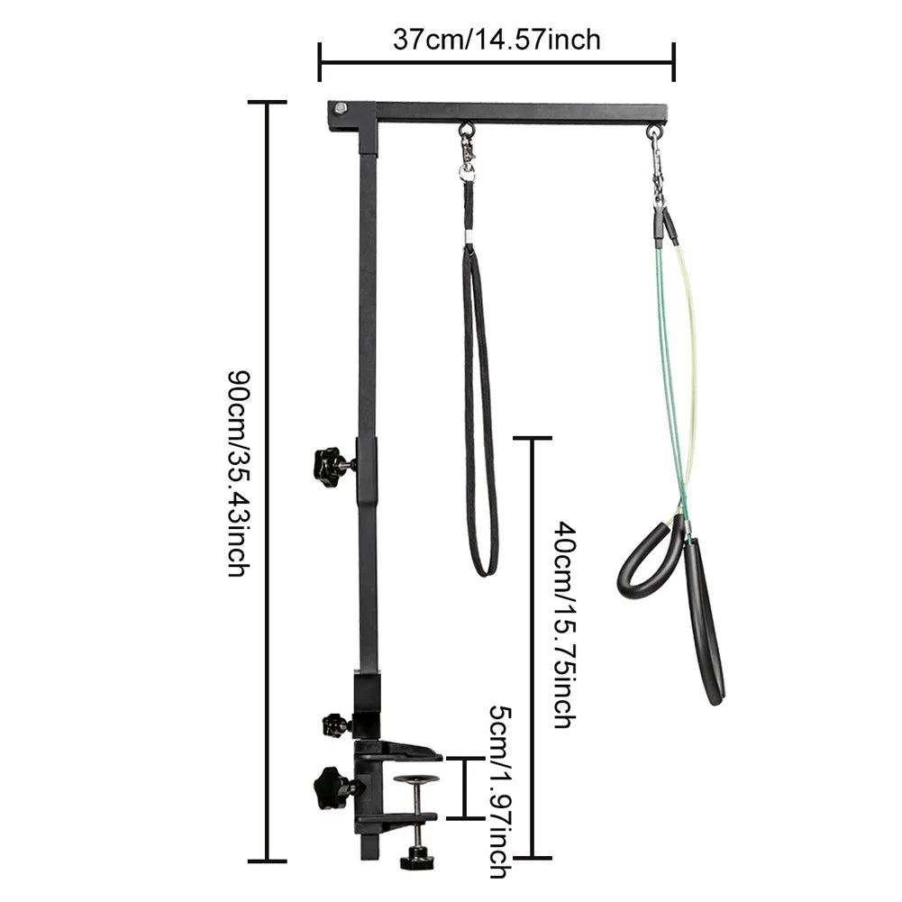 Telescopic Pet Grooming Stand with Sling