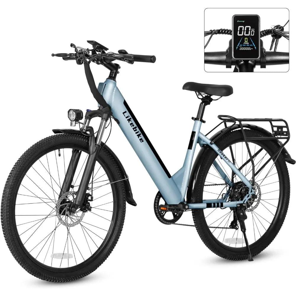 26" Electric Bike with 7-Speed