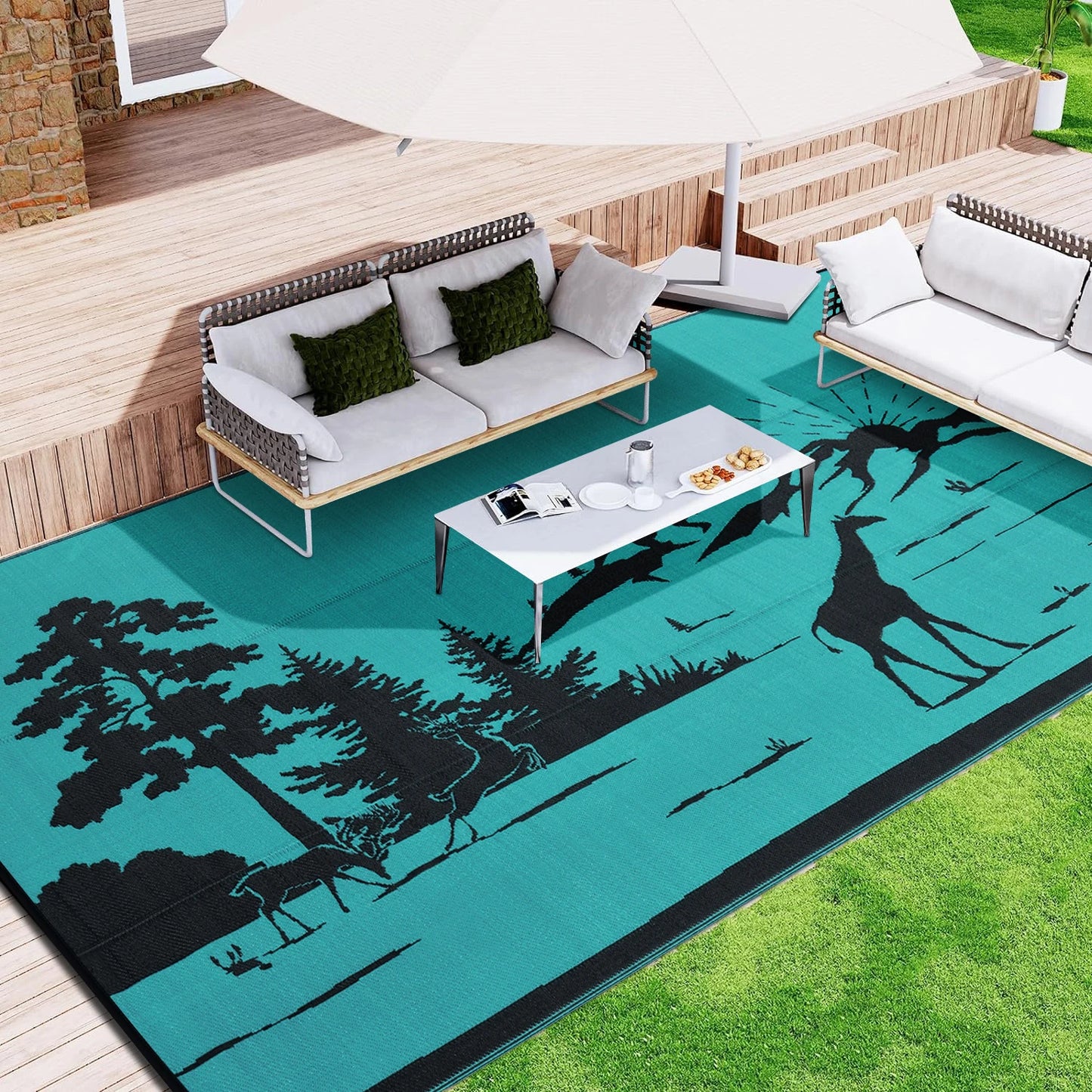 Waterproof Reversible Patio Rug