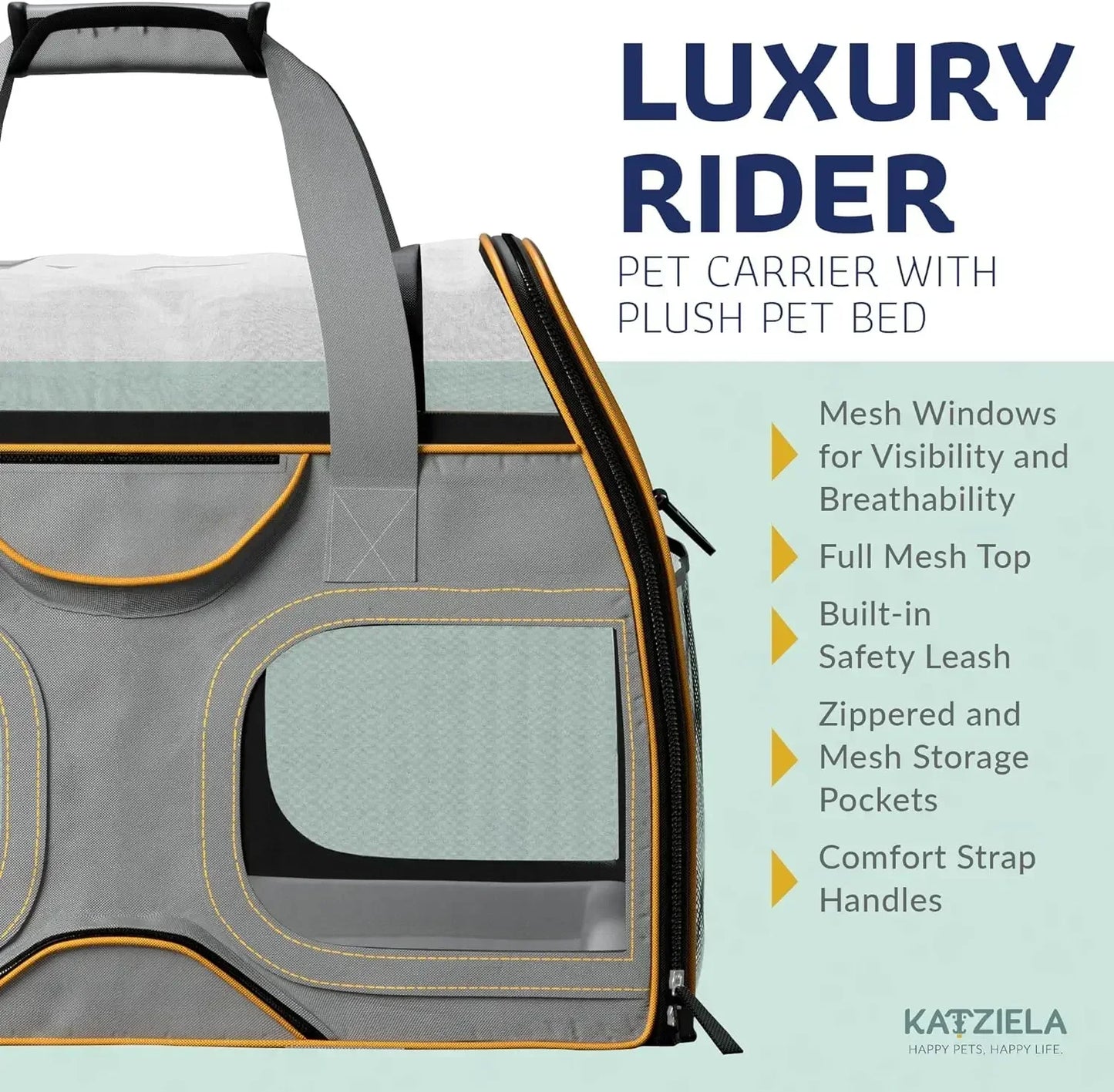 Rolling Pet Carrier- TSA Approved for Small Dogs and cats