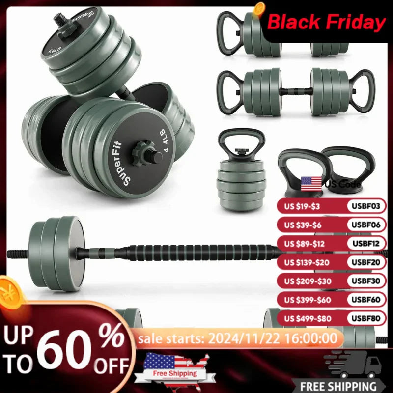 Adjustable Dumbbell ,92/47 LBS Free Weight Set