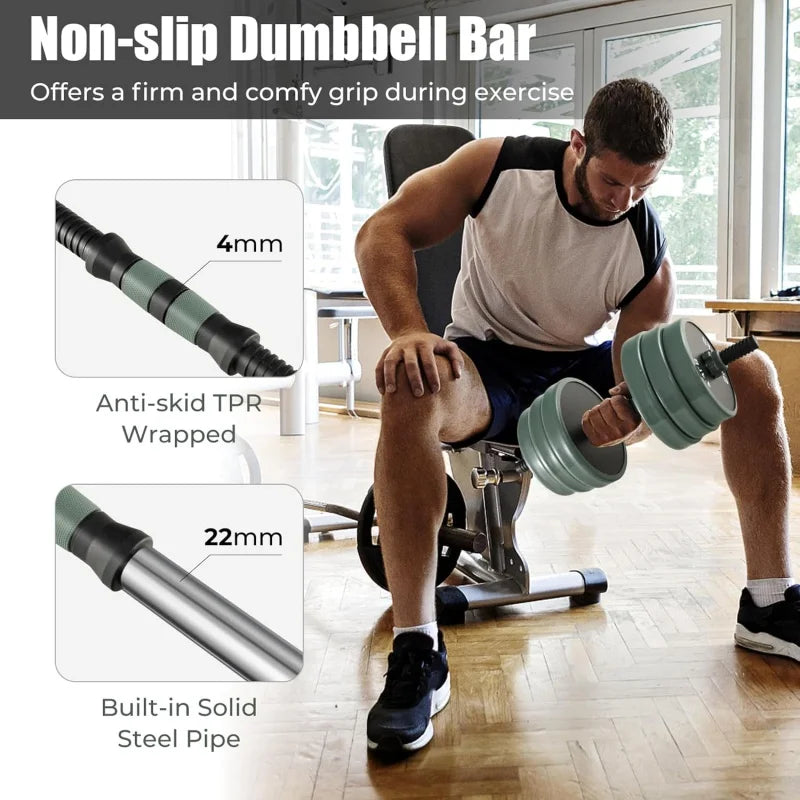 Adjustable Dumbbell ,92/47 LBS Free Weight Set