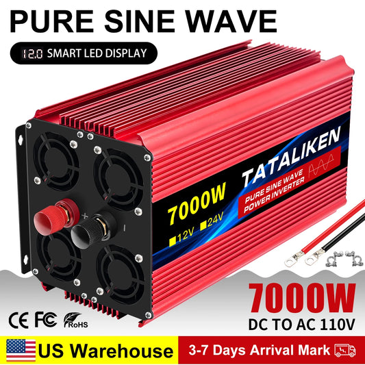 12V To 110V AC Pure Sine Power Inverter 3500/4500/8000W