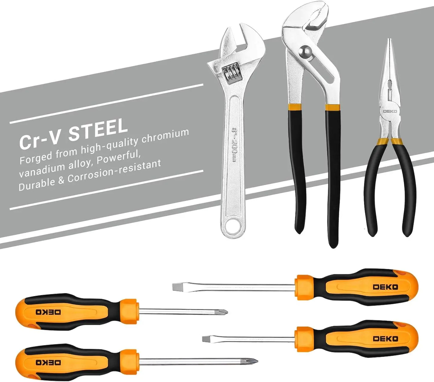 192 Piece Mechanics Tool Set Socket Wrench Set, Plastic Storage Case