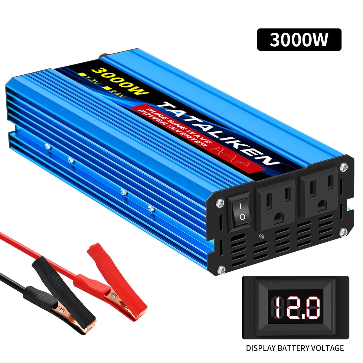 12V To 110V AC Pure Sine Power Inverter 3500/4500/8000W