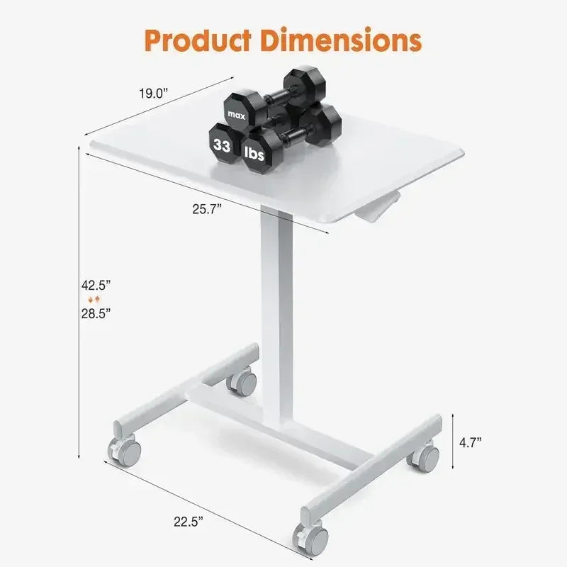 Adjustable Work Table/Rolling Desk