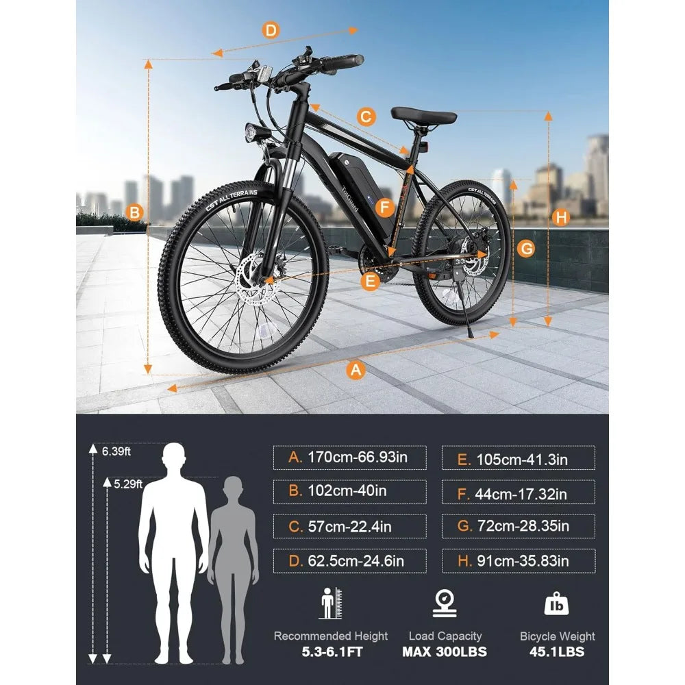 26" Electric Bike w/Removable Battery