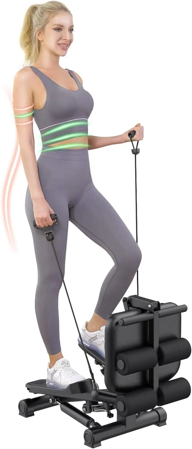 Stair Stepper with Resistance Bands, Ab Crunch Machine