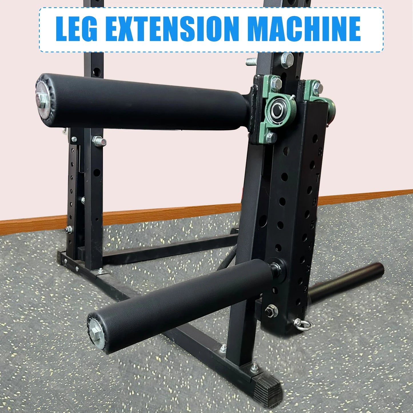 Power Rack Mounted Leg Extension and Curl Machine