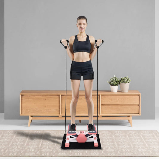 Full Body Workout Stair Stepper Machine w/ resistance bands