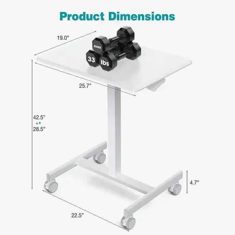 Adjustable Work Table/Rolling Desk