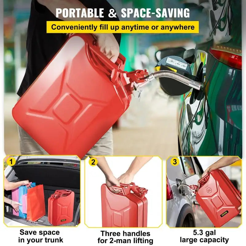 Gas Can with Flexible Spout System