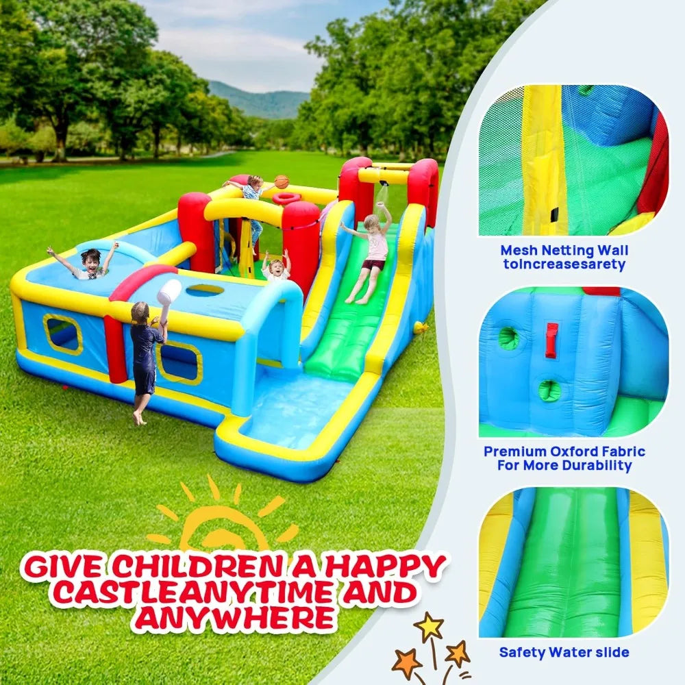 Inflatable Water Slide Park with Blower