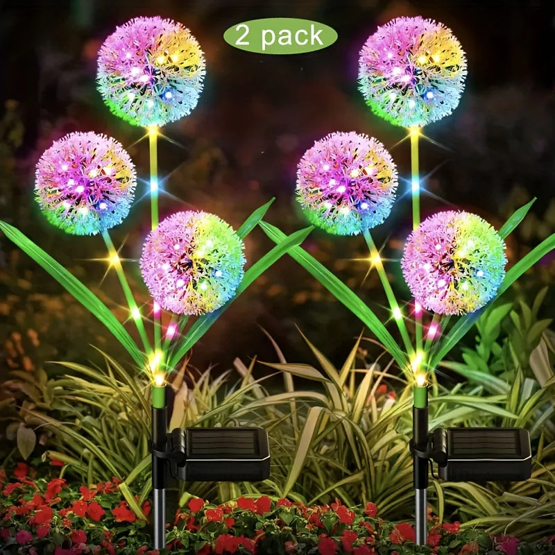 4 Pack Upgraded Dandelion Solar Garden Lights