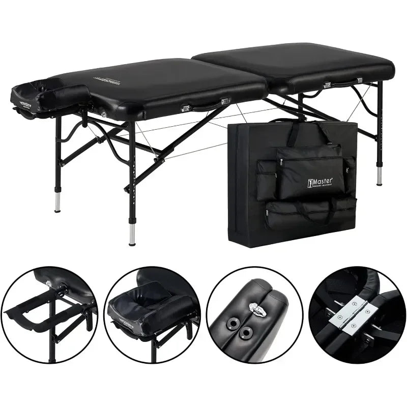 Ultralight Aluminum Portable Massage/Tattoo Table Set