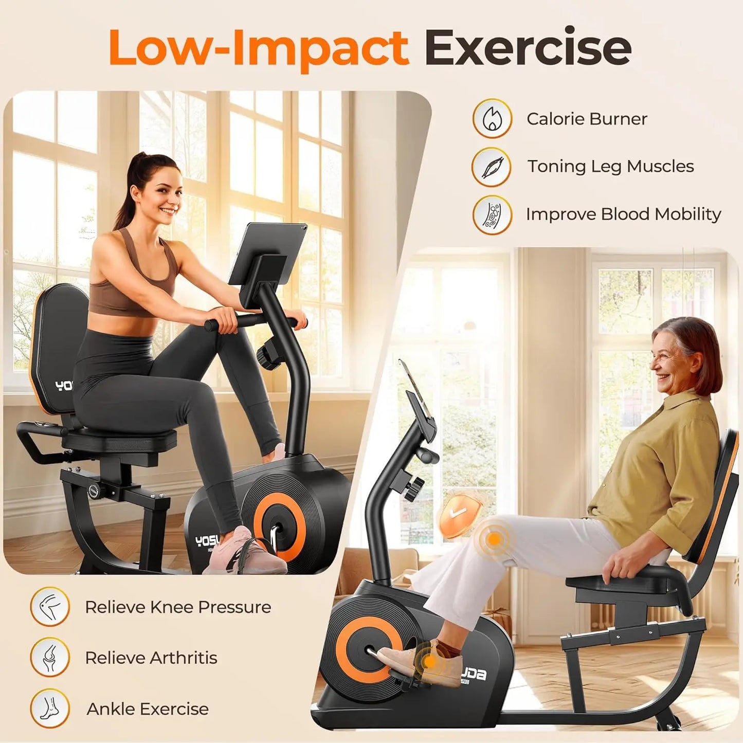 Recumbent Exercise Bike for Seniors