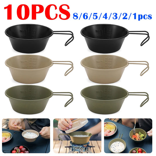 10-1pcs 300ML Camping Bowl With Handle