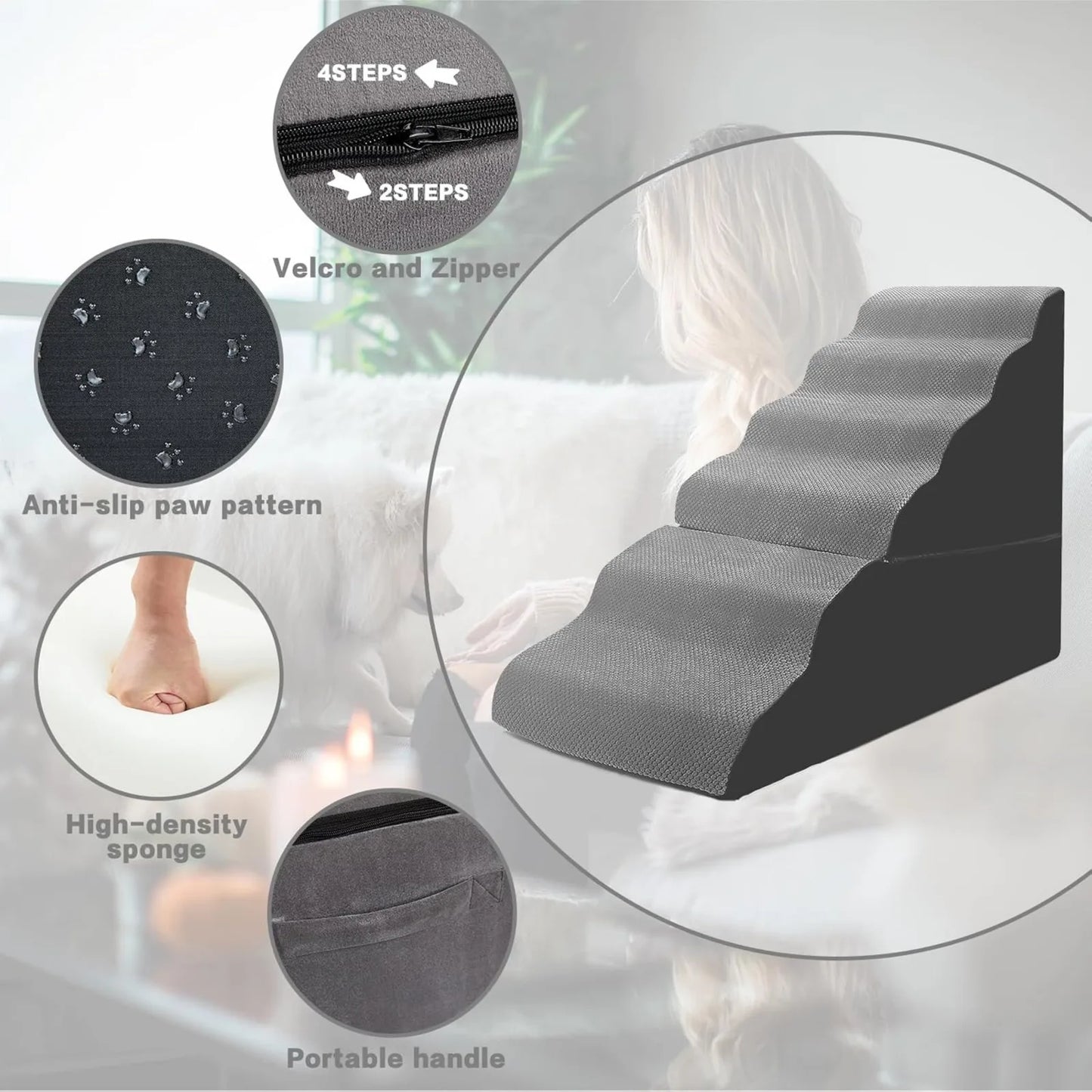 6-Step Pet Stairs