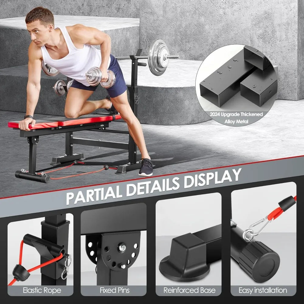 6 in 1 Weight Bench Set - weights separate