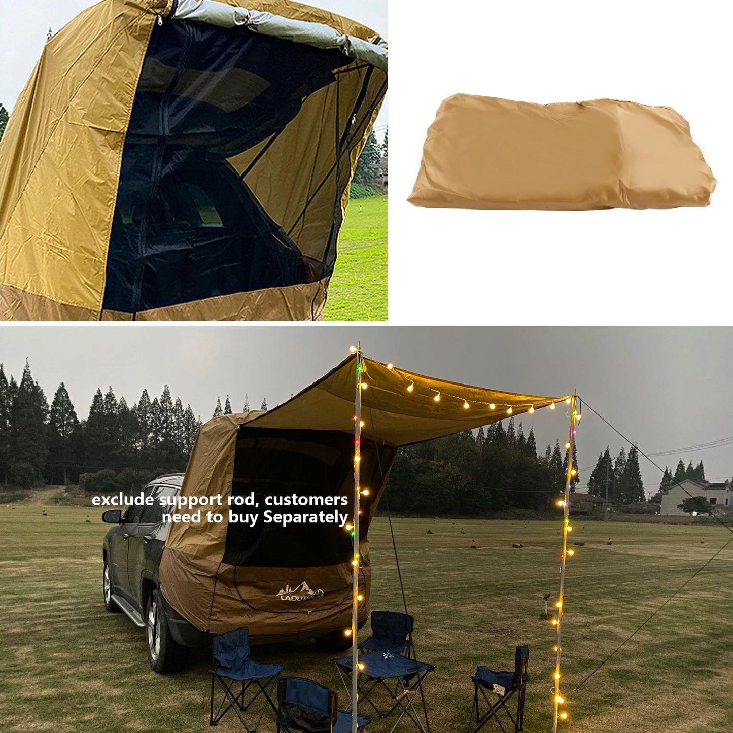 Outdoor Camping Car Tailgate  Awning Tent