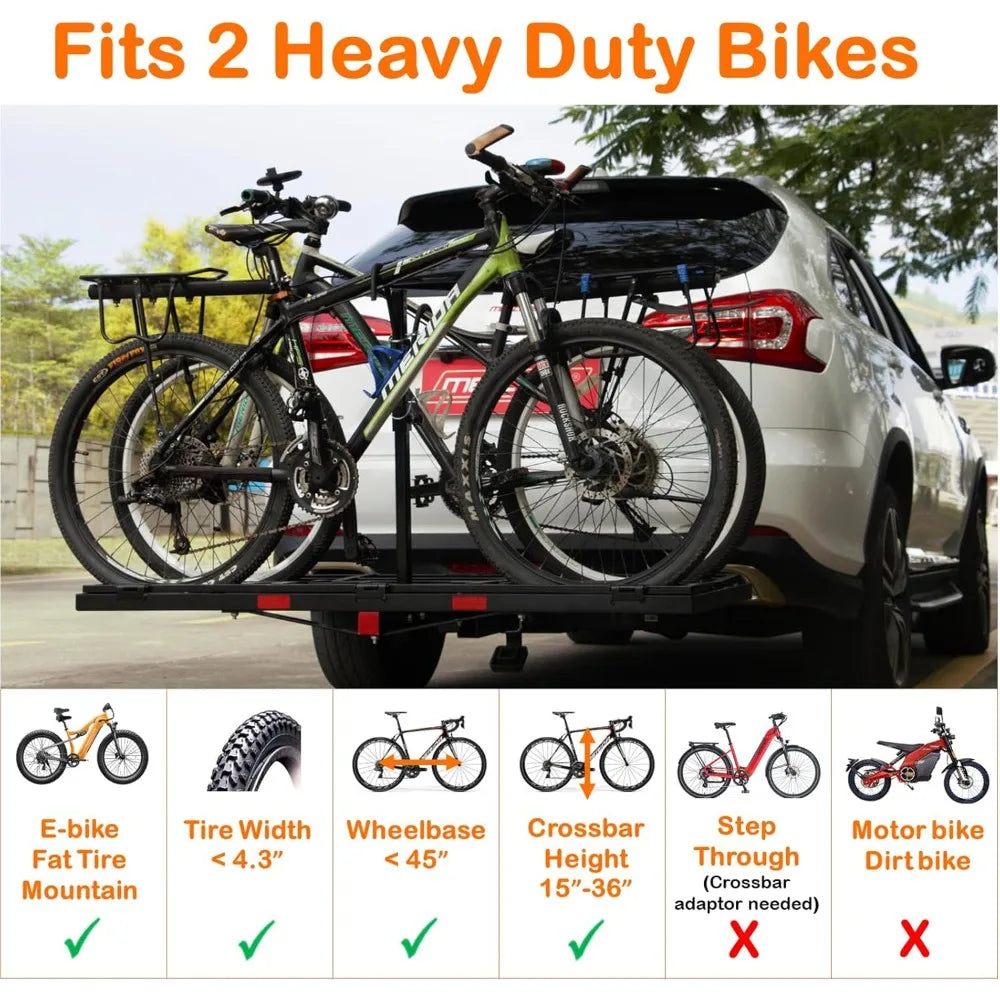 Hitch Mount Ebike Fat-Tire Heavy Duty Trailer