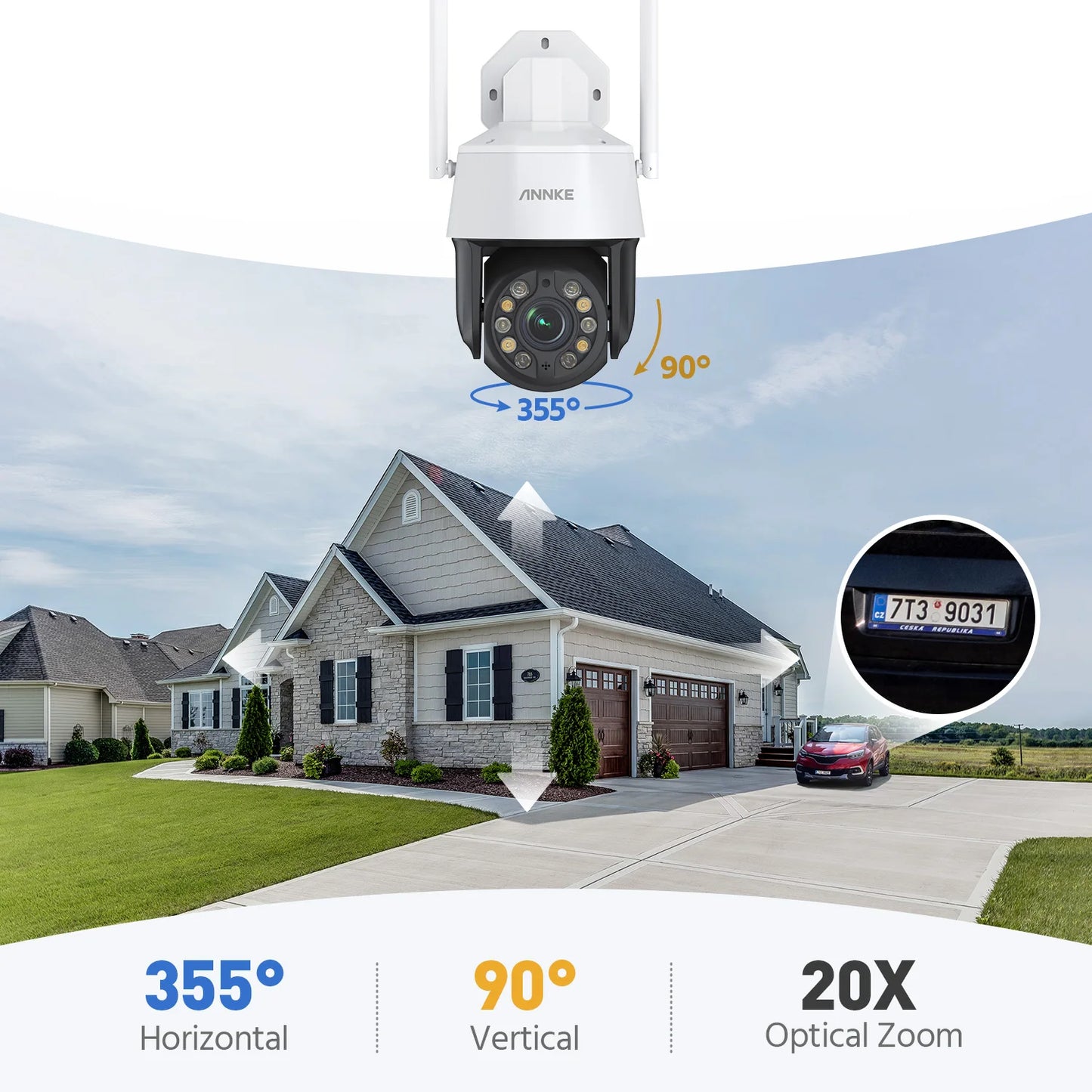 5MP PTZ Wifi IP Camera  Security Protection