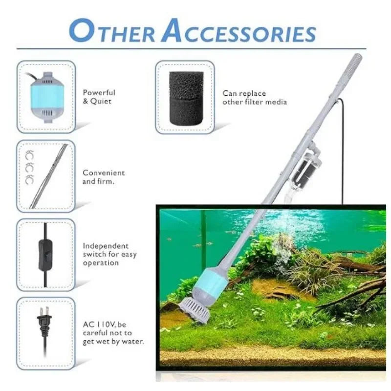 360GPH Electric Aquarium Gravel Cleaner