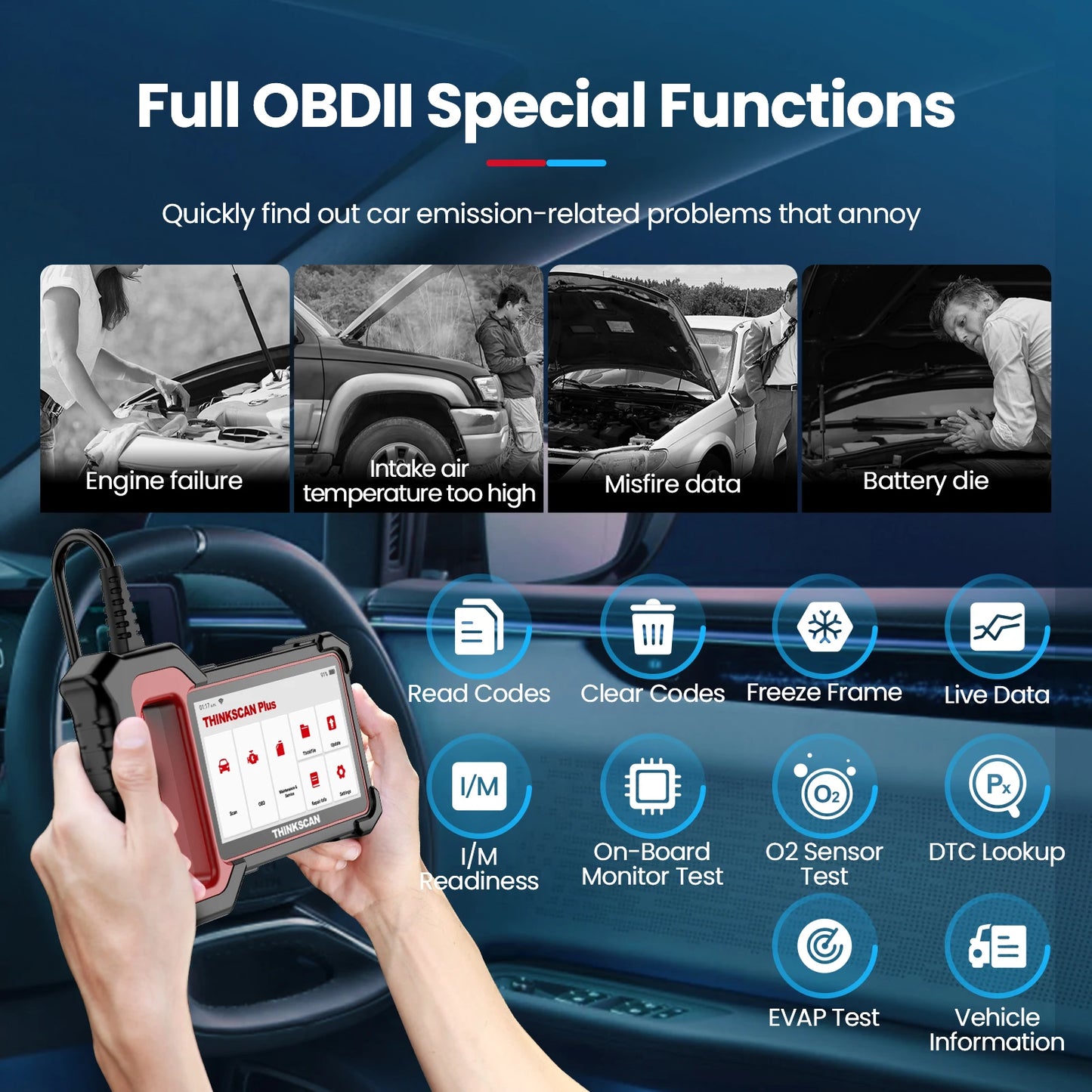 OBDII Automotive Scanner Bluetooth Diagnostic Tool