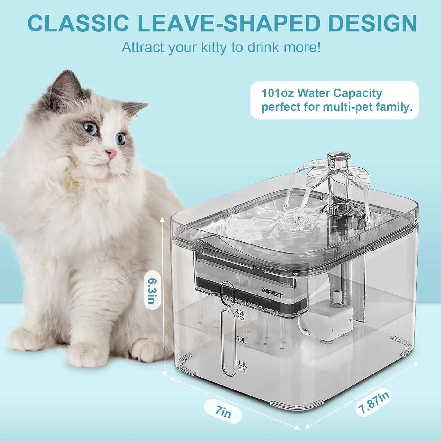 3L Automatic Pet Drinking Fountain