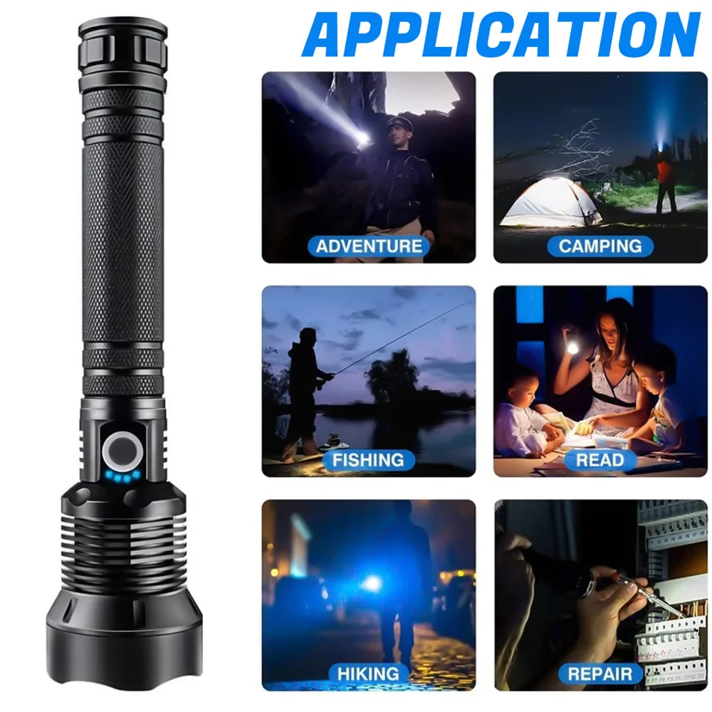 Super Bright  LED Flashlight Usb Rechargeable