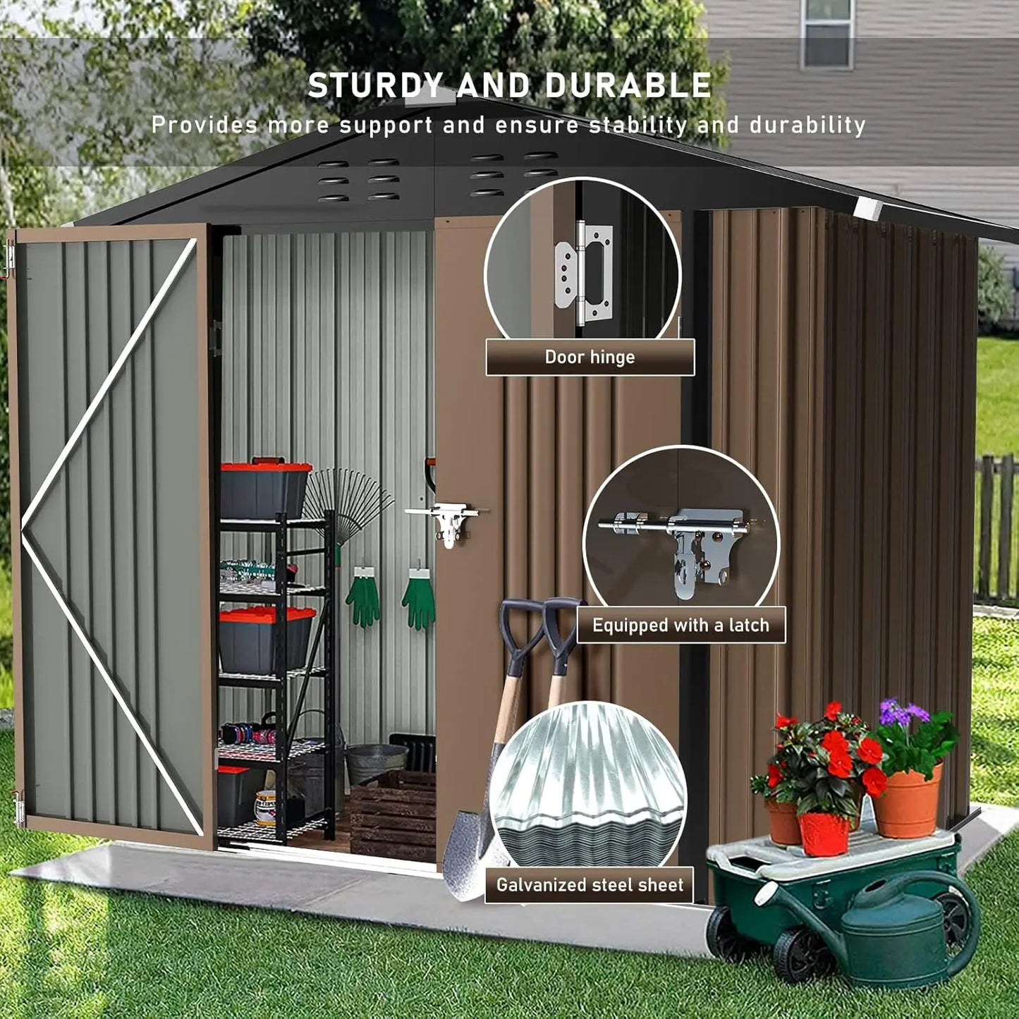 6x8 FT Outdoor Storage Shed