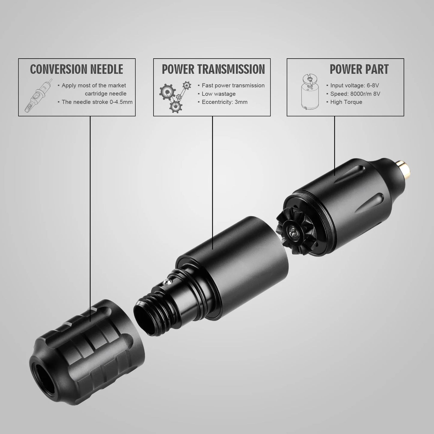 Tattoo Kit High Torque Machine with Power Supply