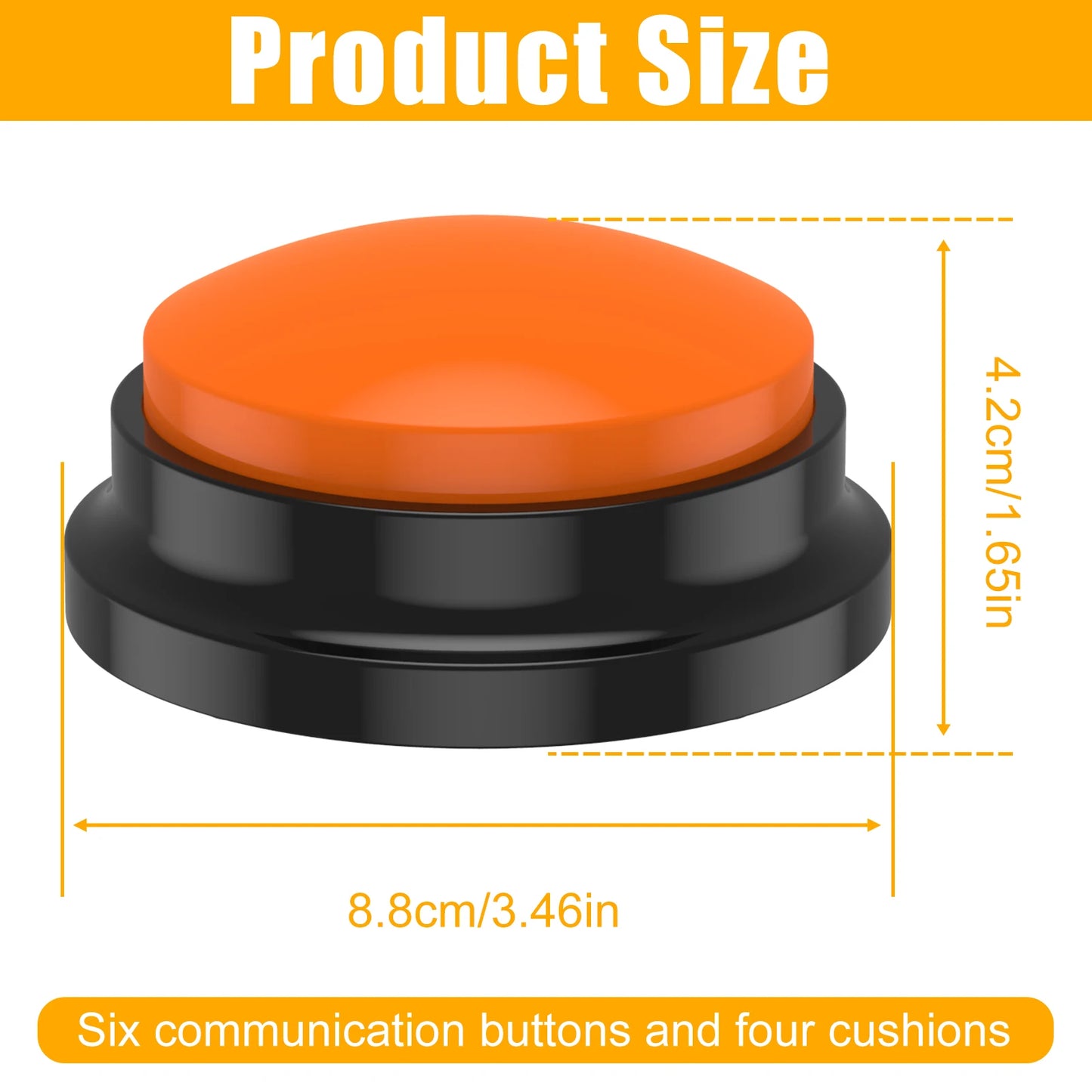 6 Color Voice Recording Button Dog