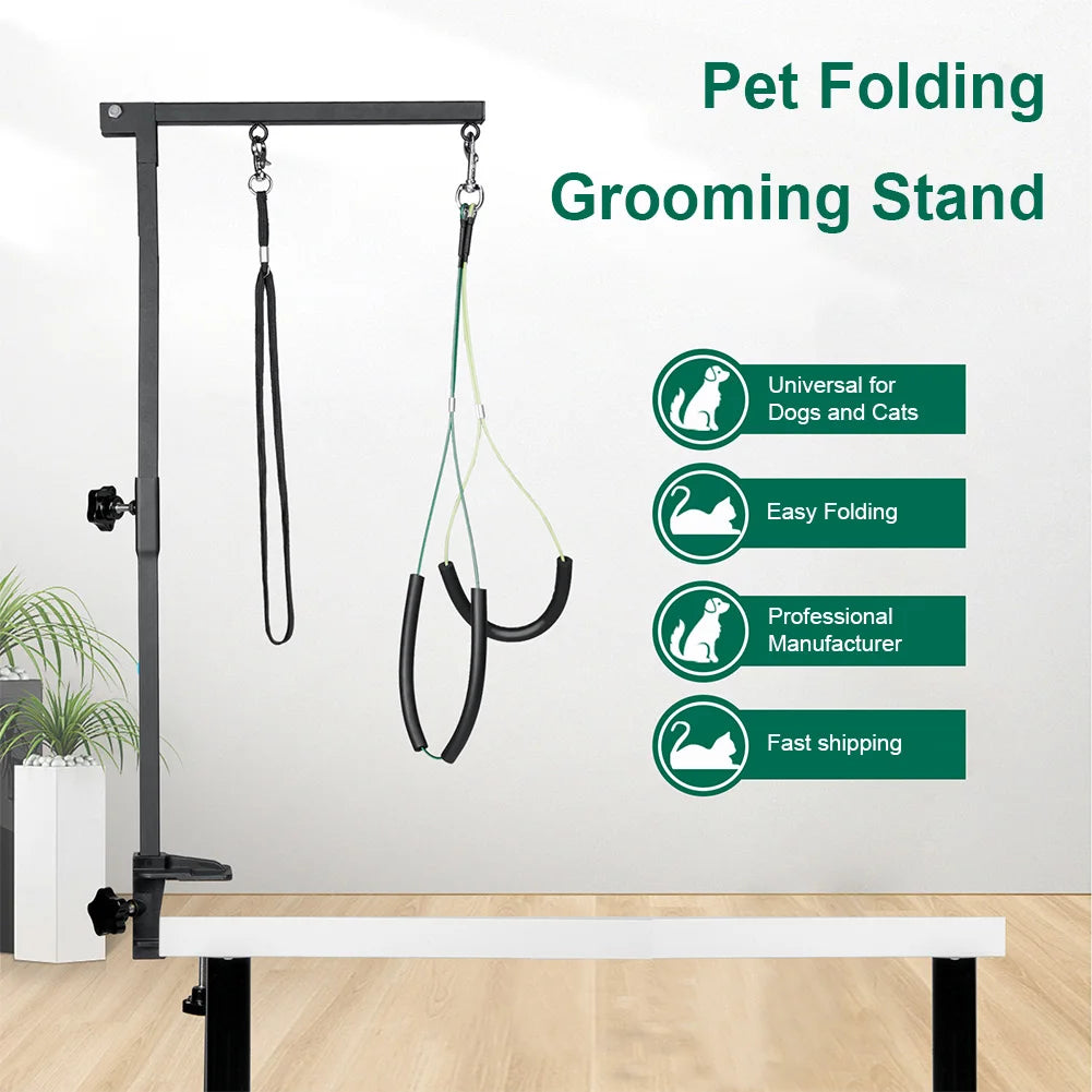 Telescopic Pet Grooming Stand with Sling