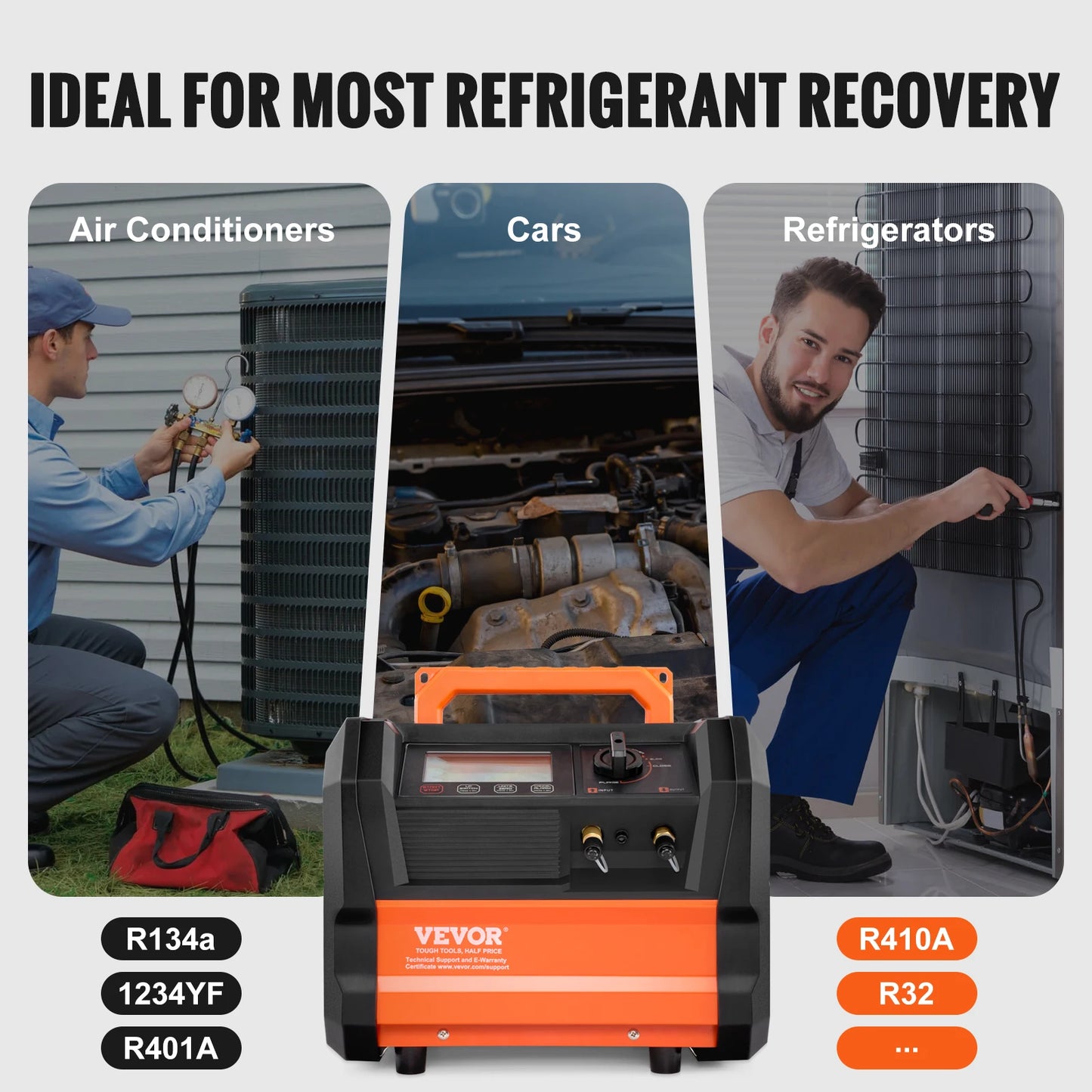 Portable AC Refrigerant Recovery Machine