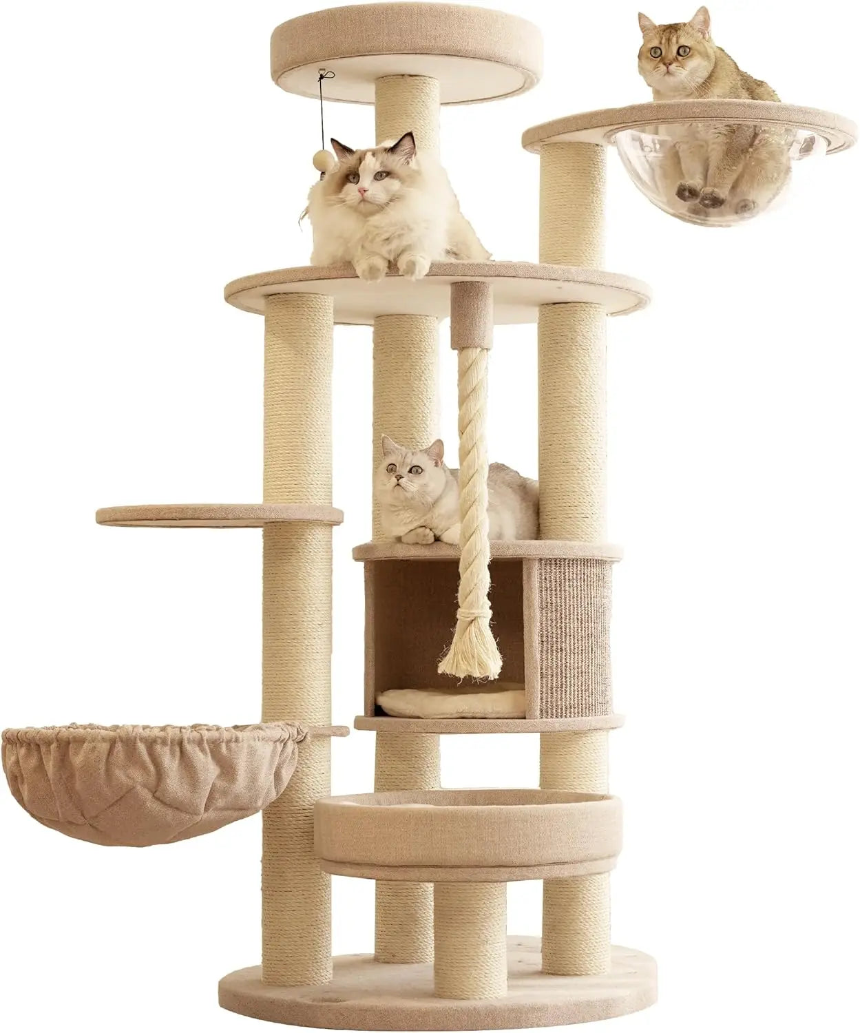 65 Inches Tall Cat Tree Tower for Indoor Large Cats