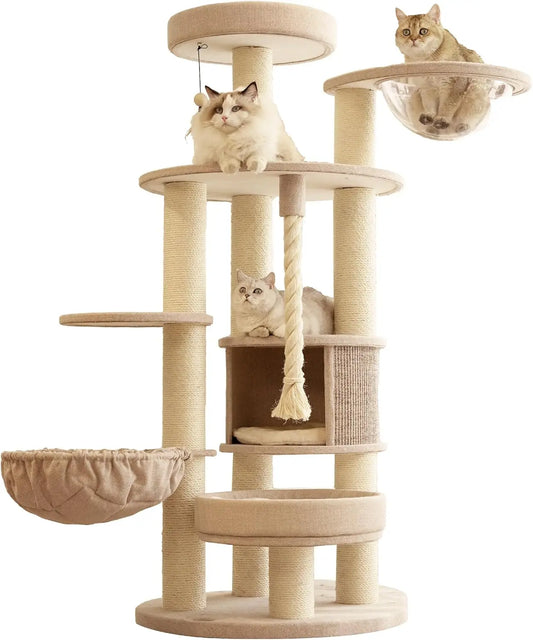 65 Inches Tall Cat Tree Tower for Indoor Large Cats