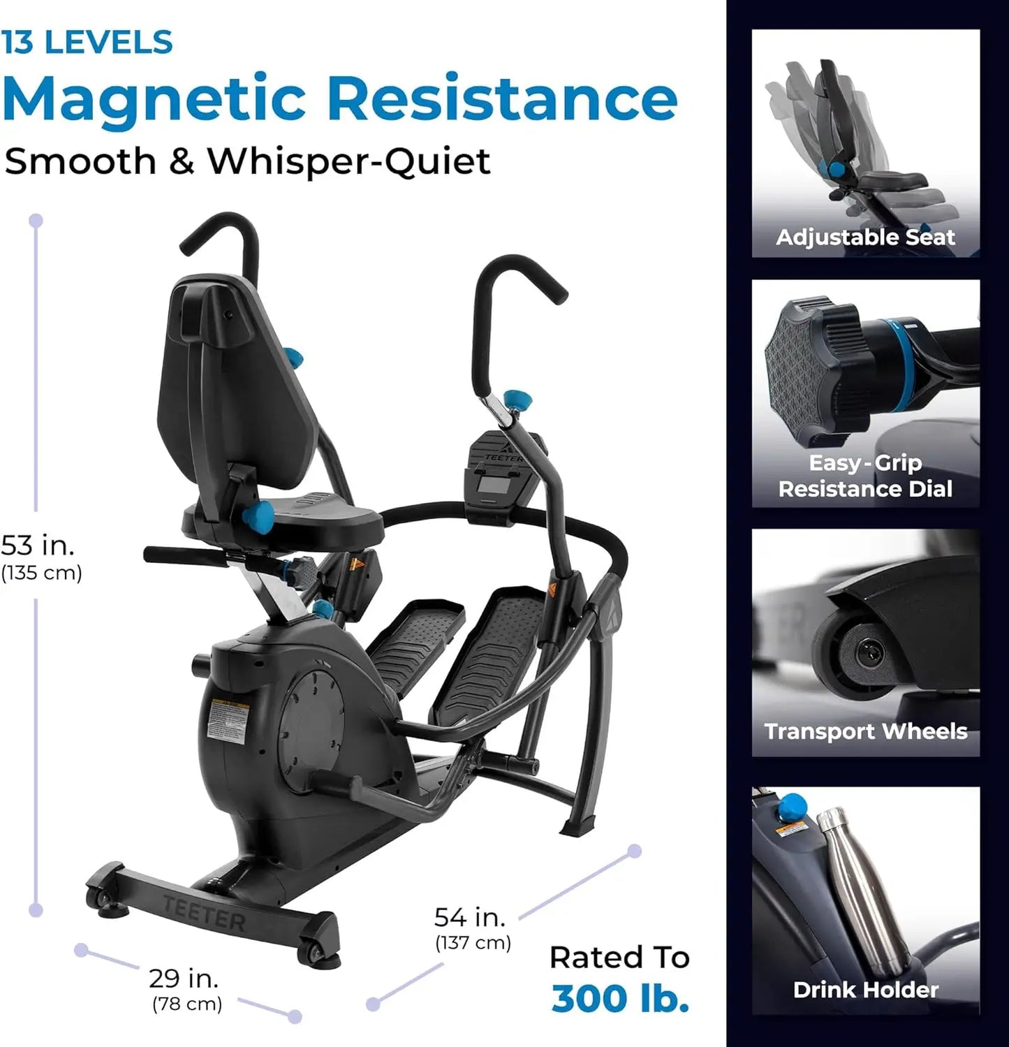 Recumbent Cross Trainer Stepper