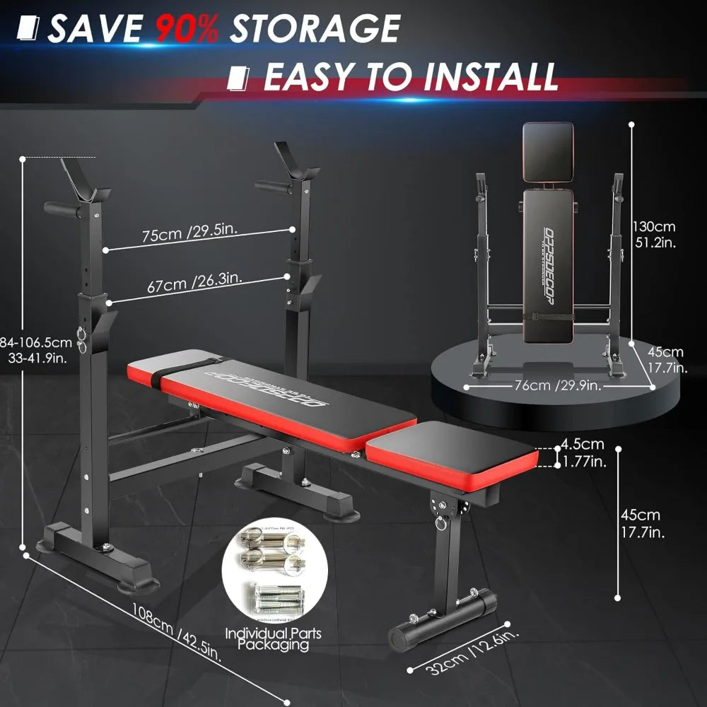 6 in 1 Weight Bench Set - weights separate