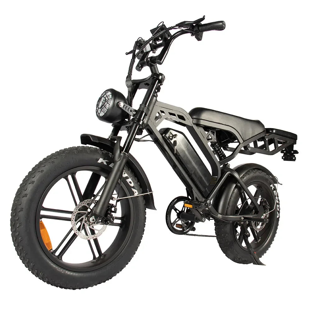 electric bike upgraded off-road with rear seat/rack