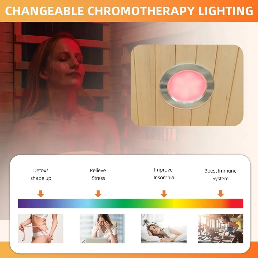 1 to 2 Person Full Spectrum Infrared Sauna